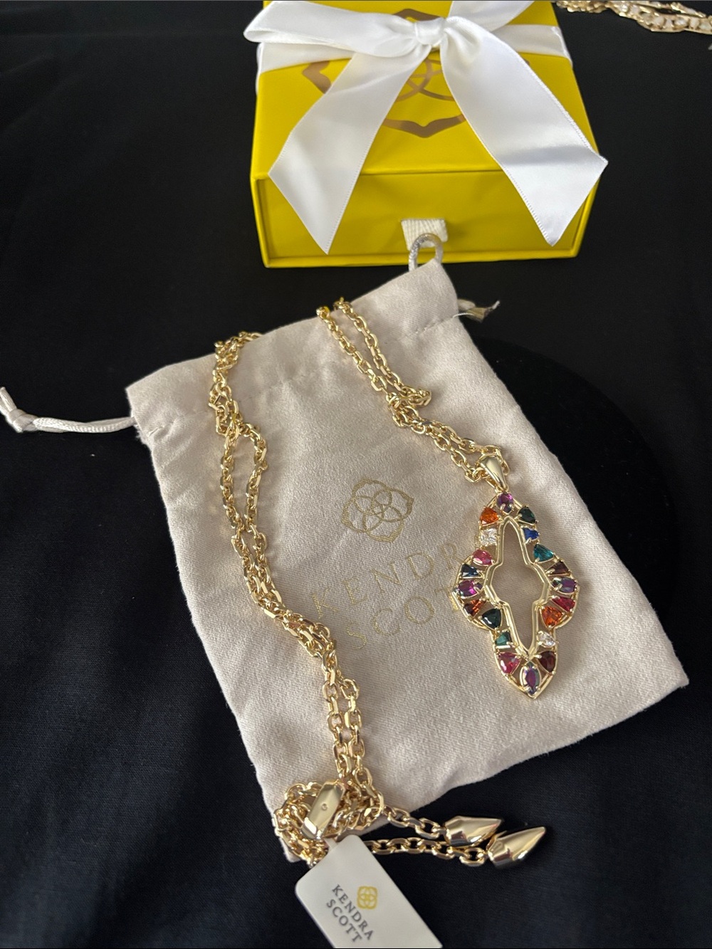 Kendra Scott Abbie Crystal Long pendant necklace